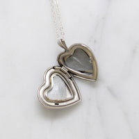 Hearts & Flowers Diamond-Set Sterling Locket