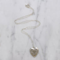 Classic Silver-Tone Engraved Heart Locket