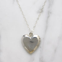 Classic Silver-Tone Engraved Heart Locket