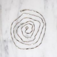 Supple Art Deco 14k White Gold Chain