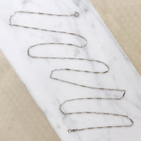 Supple Art Deco 14k White Gold Chain
