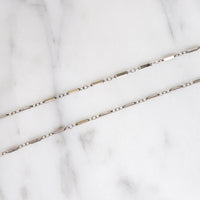 Supple Art Deco 14k White Gold Chain