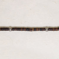 Navajo Brown Heishi Shell & Sterling Bead Necklace