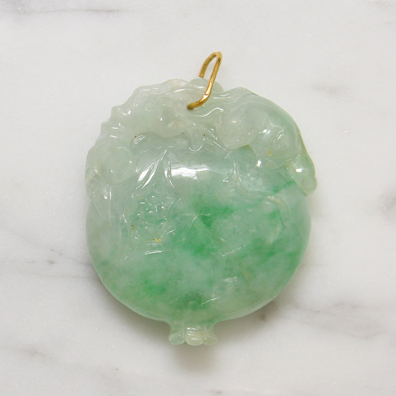 Fat Jade Pomegranate with Bat & Squirrel 