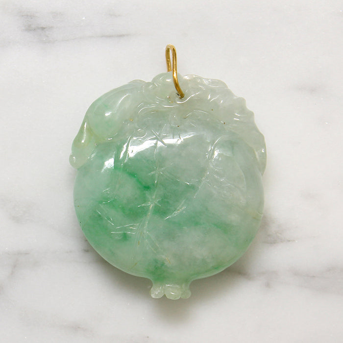 Fat Jade Pomegranate with Bat & Squirrel 
