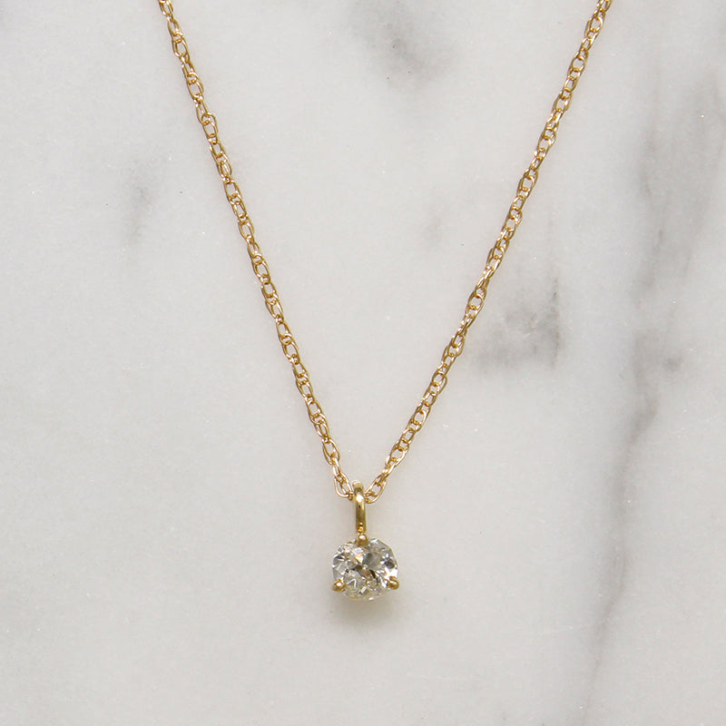 Sparkling .30ct Old European Cut Diamond Pendant
