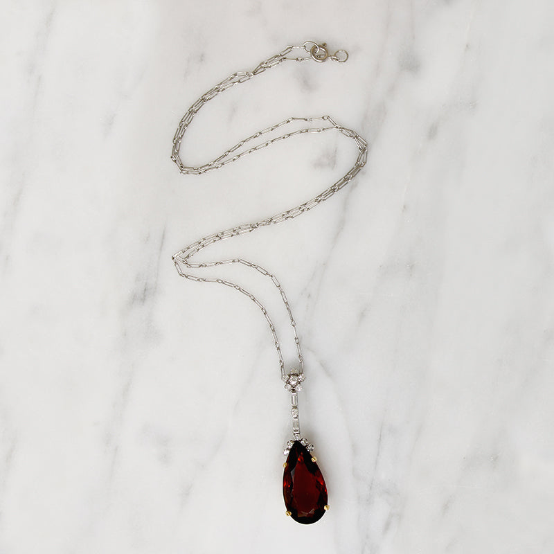 Stunning Madeira Citrine & Diamond Necklace