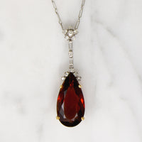 Stunning Madeira Citrine & Diamond Necklace