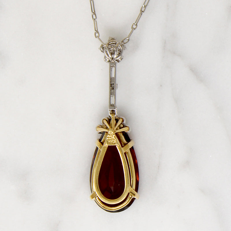 Stunning Madeira Citrine & Diamond Necklace