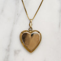 Romantic Engraved Vermeil Heart Locket
