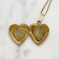 Romantic Engraved Vermeil Heart Locket