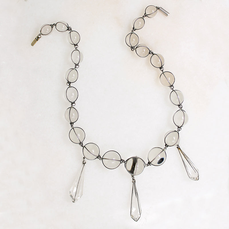 Hypnotic "Pools of Light" Crystal Orbs & Drops Necklace