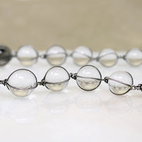 Hypnotic "Pools of Light" Crystal Orbs & Drops Necklace