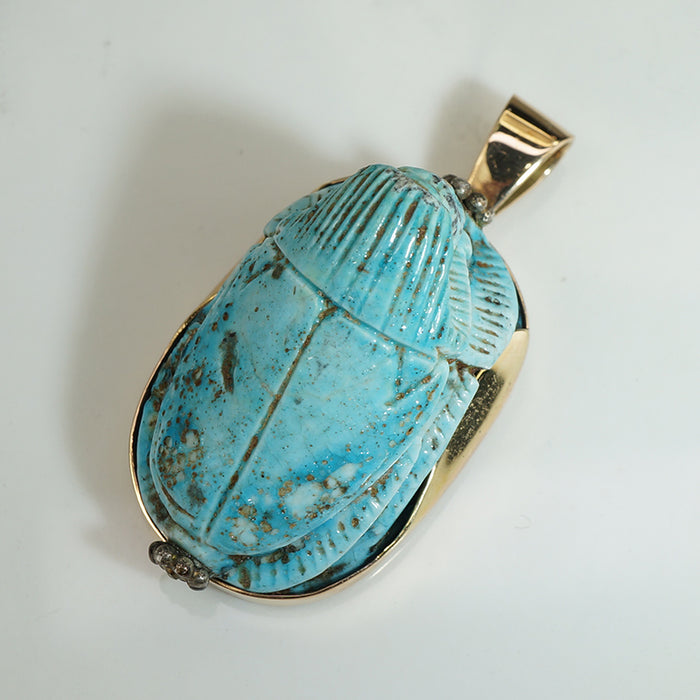 Egyptian Faience Gold Pendant