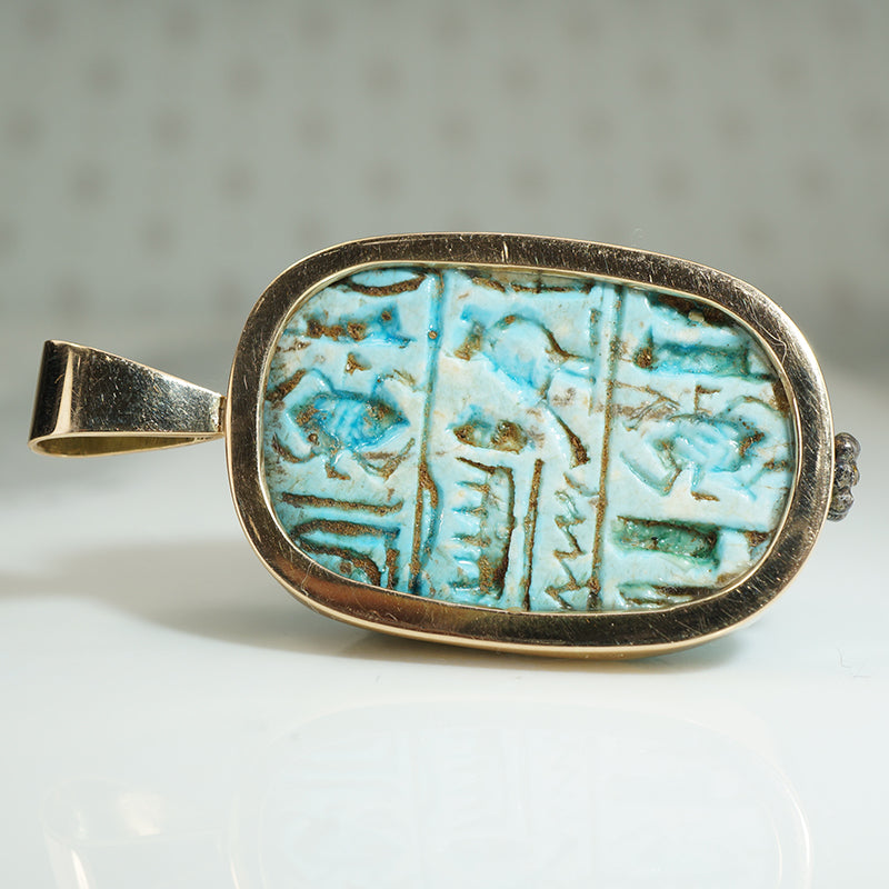 Egyptian Faience Gold Pendant