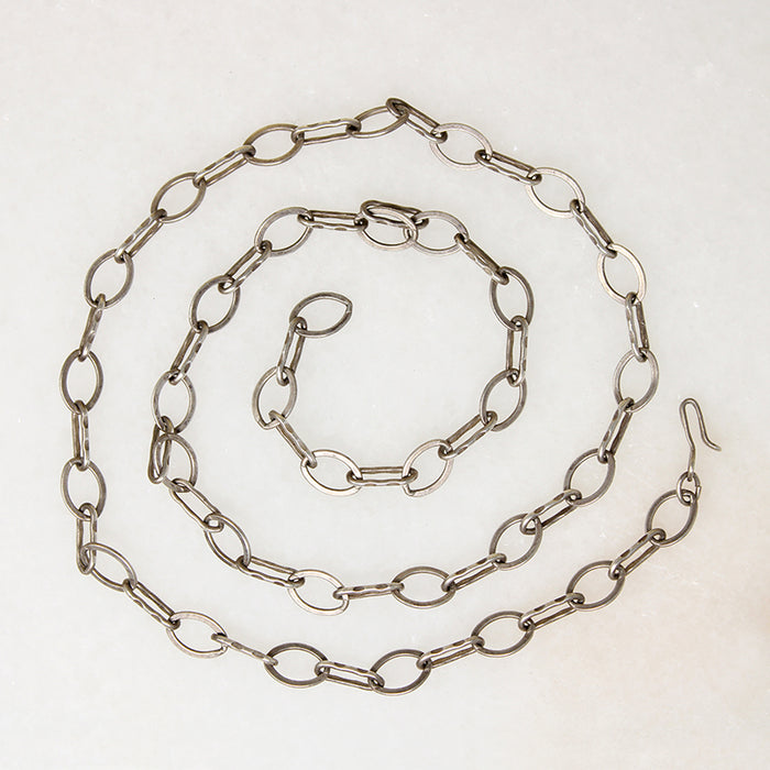 Hand Made Sterling SIlver Oval Link Chain