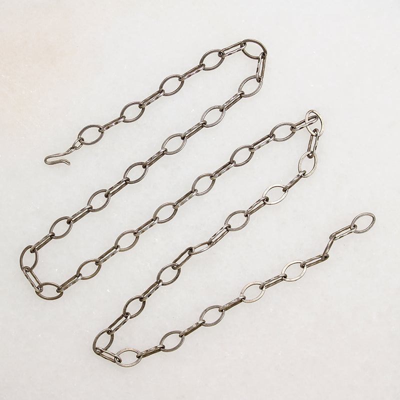 Hand Made Sterling SIlver Oval Link Chain