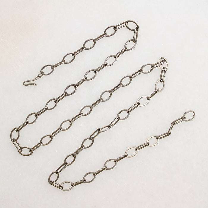 Hand Made Sterling SIlver Oval Link Chain