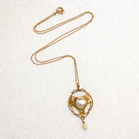 Charles Horner 9ct Gold & Pearl Arts & Crafts Pendant