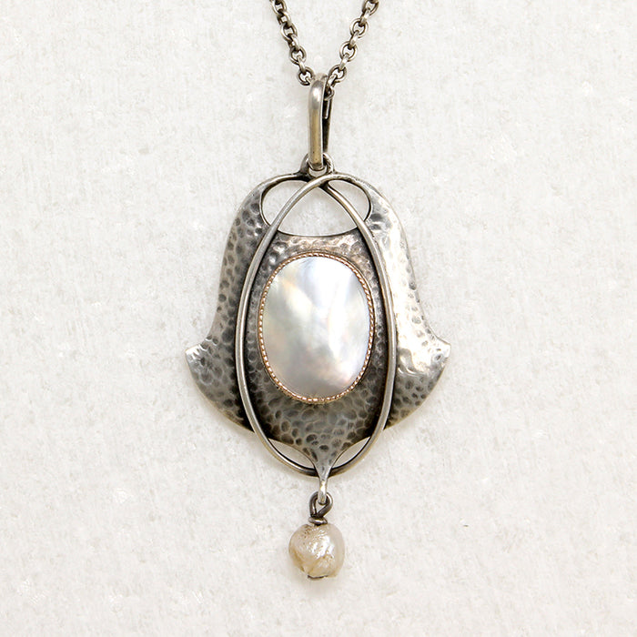 Murrle Bennett Silver & Pearl Arts & Crafts Necklace