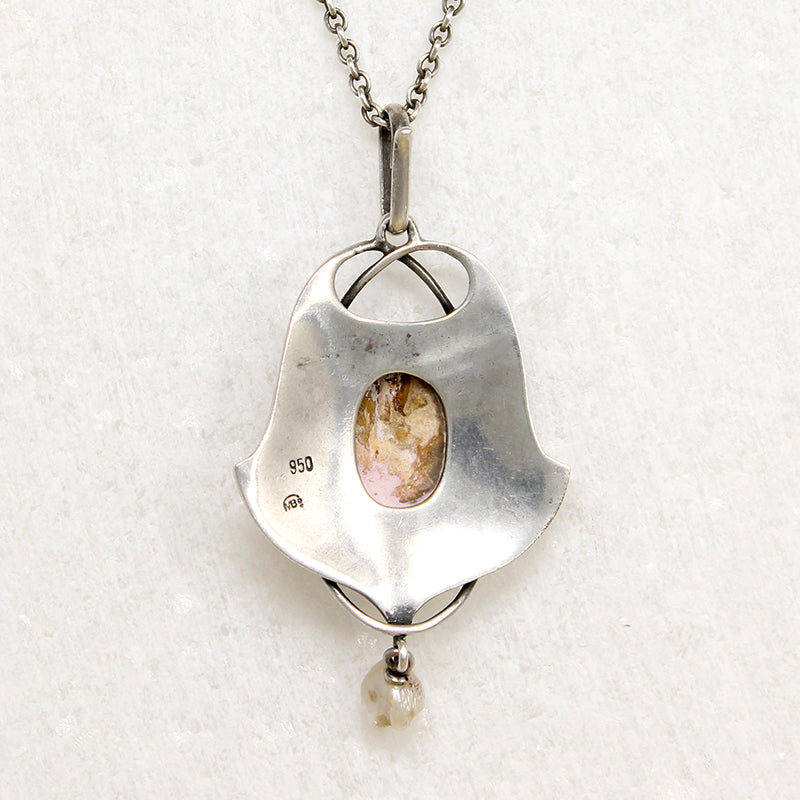 Murrle Bennett Silver & Pearl Arts & Crafts Necklace