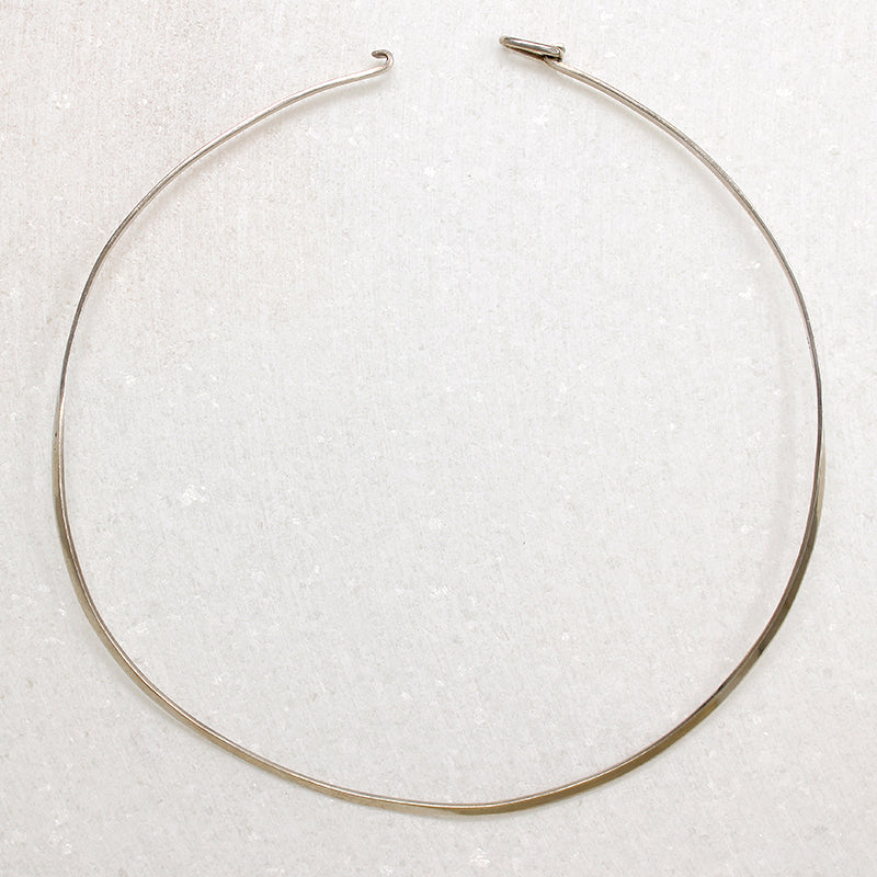 Mexican Modernist Sterling Silver Torc