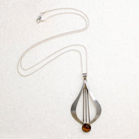 Graceful Sterling Silver & Tigers Eye Necklace