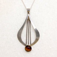 Graceful Sterling Silver & Tigers Eye Necklace