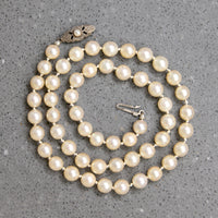 Princess Length Akoya Pearls with Silver Clasp