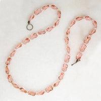 Pink Glass Beads with a Twist