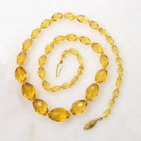 Incredible Electric Yellow Glass Bead Necklace