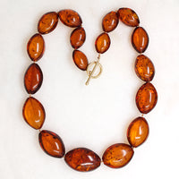 Big & Bold Graduated Amber Bead Necklace