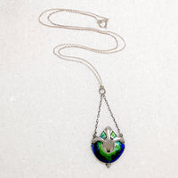 F.H.Adams Sterling & Enamel Arts & Crafts Necklace