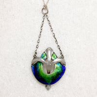 F.H.Adams Sterling & Enamel Arts & Crafts Necklace