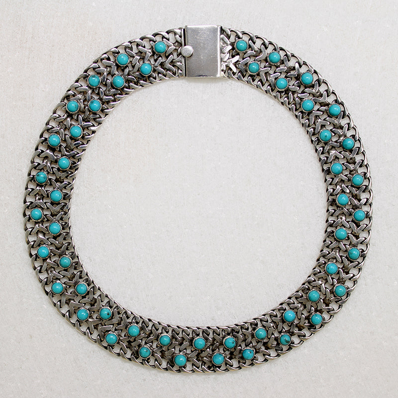 Sexy Mexican Sterling Silver Mesh Choker