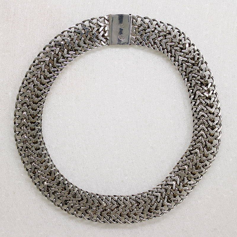 Sexy Mexican Sterling Silver Mesh Choker