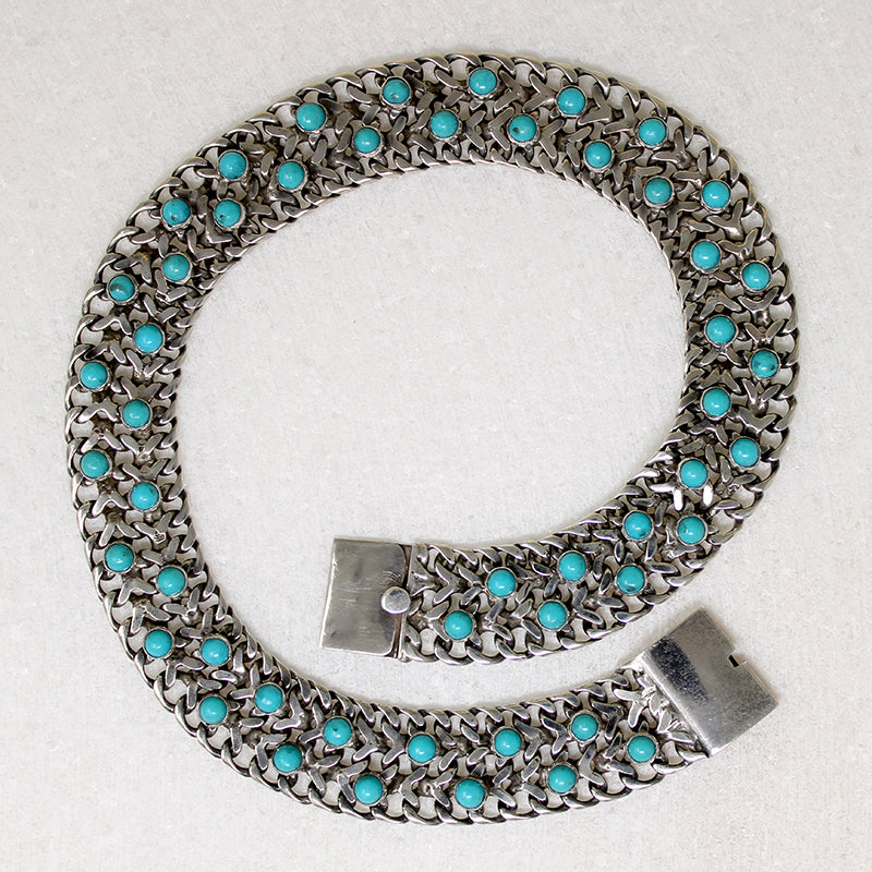 Sexy Mexican Sterling Silver Mesh Choker