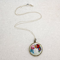 Language of Flowers Enamelled Sterling Love Locket