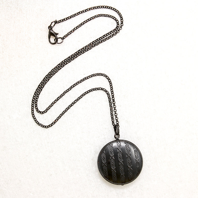 19th Century French Gun Metal Locket