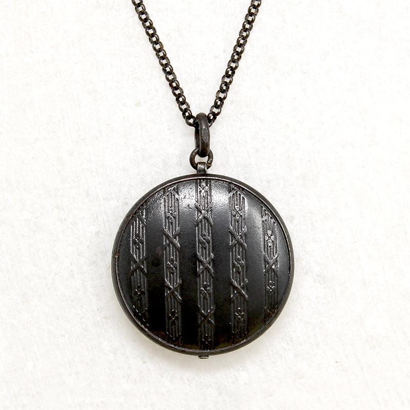 19th Century French Gun Metal Locket