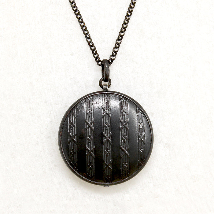19th Century French Gun Metal Locket