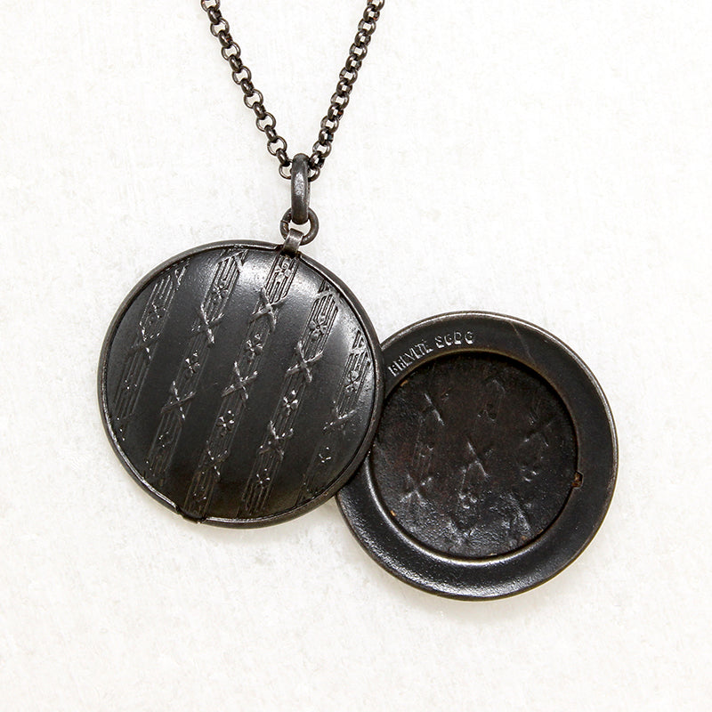 19th Century French Gun Metal Locket