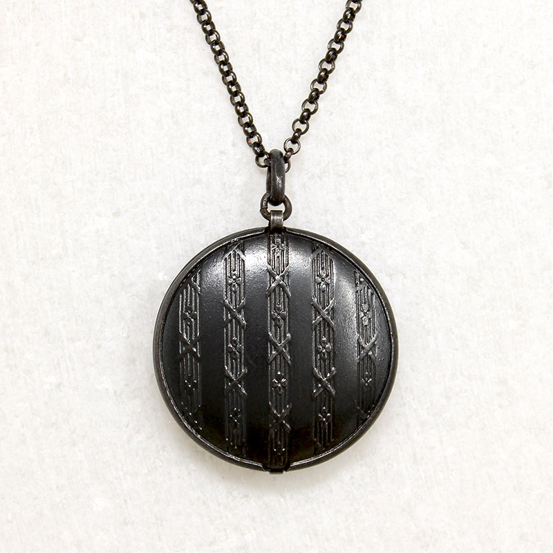 19th Century French Gun Metal Locket