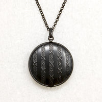 19th Century French Gun Metal Locket