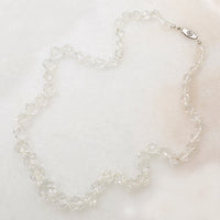Graduated Rock Crystal Bead Necklace with Fancy Clasp