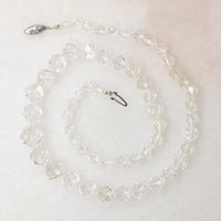 Glamorous Graduated Rock Crystal Bead Necklace