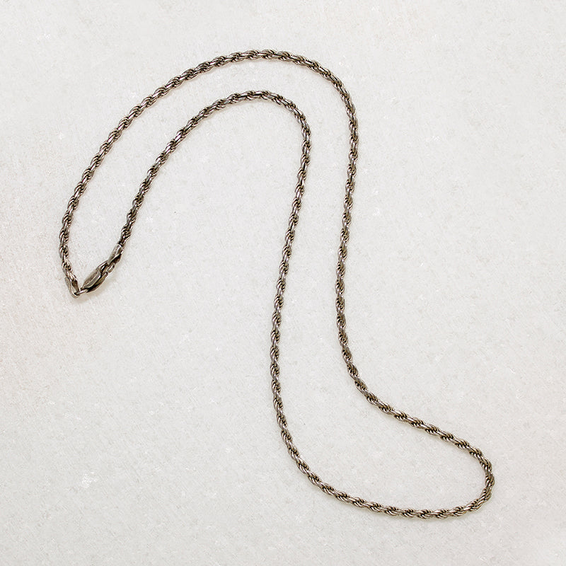 Vintage Sterling Silver 20" Rope Chain