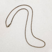 Vintage Sterling Silver 20" Rope Chain