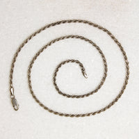 Vintage Sterling Silver 20" Rope Chain