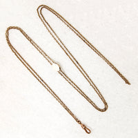 Victorian Gold Fill Garnet & Pearl Slide Chain 